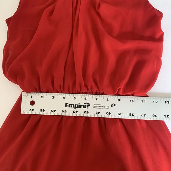 Sweet Storm Dress Maxi Women M Red Navy Colorblock Sleeveless Mod Bold Flowy - Picture 6 of 9